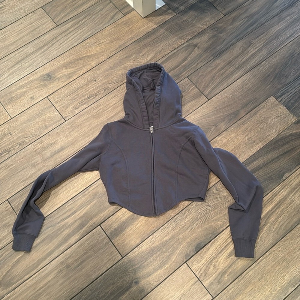 Zip up hoodie crop top